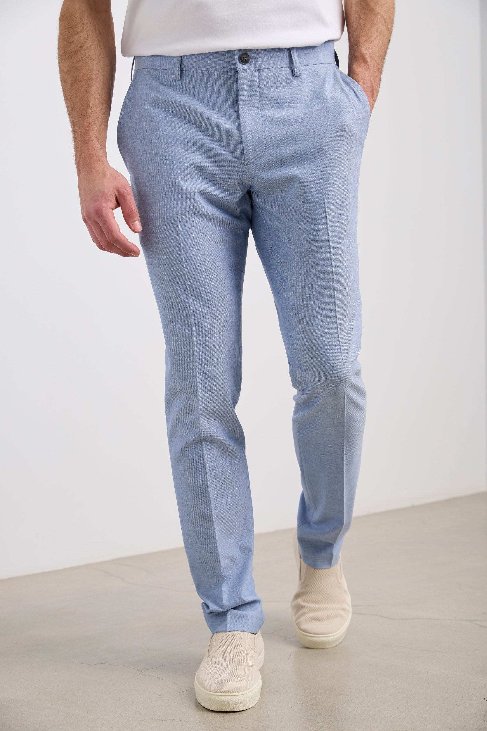 Two tone slim fit pants