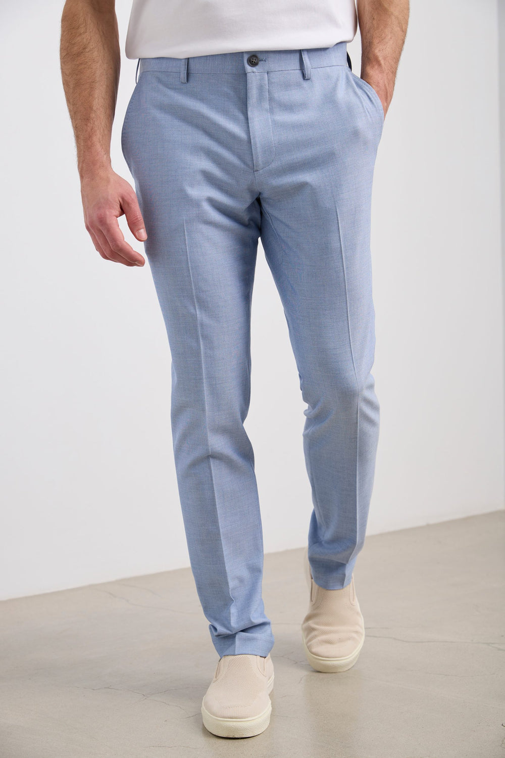 Two tone slim fit pants