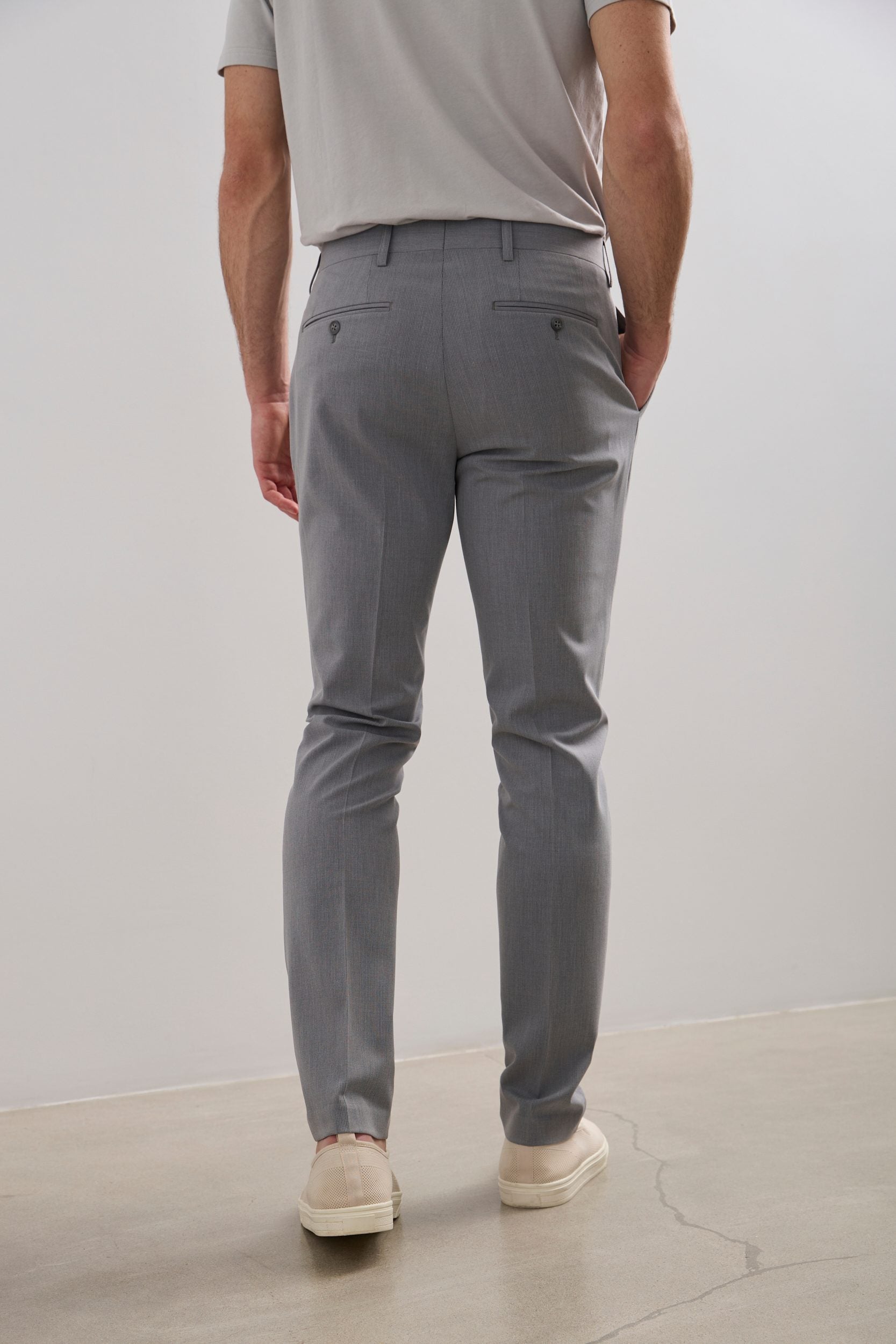 Slim fit thin striped pants