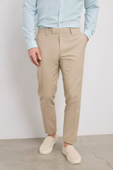 Solid colour slim fit pants