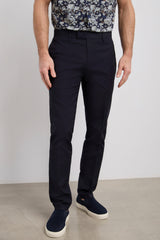 Solid colour slim fit pants