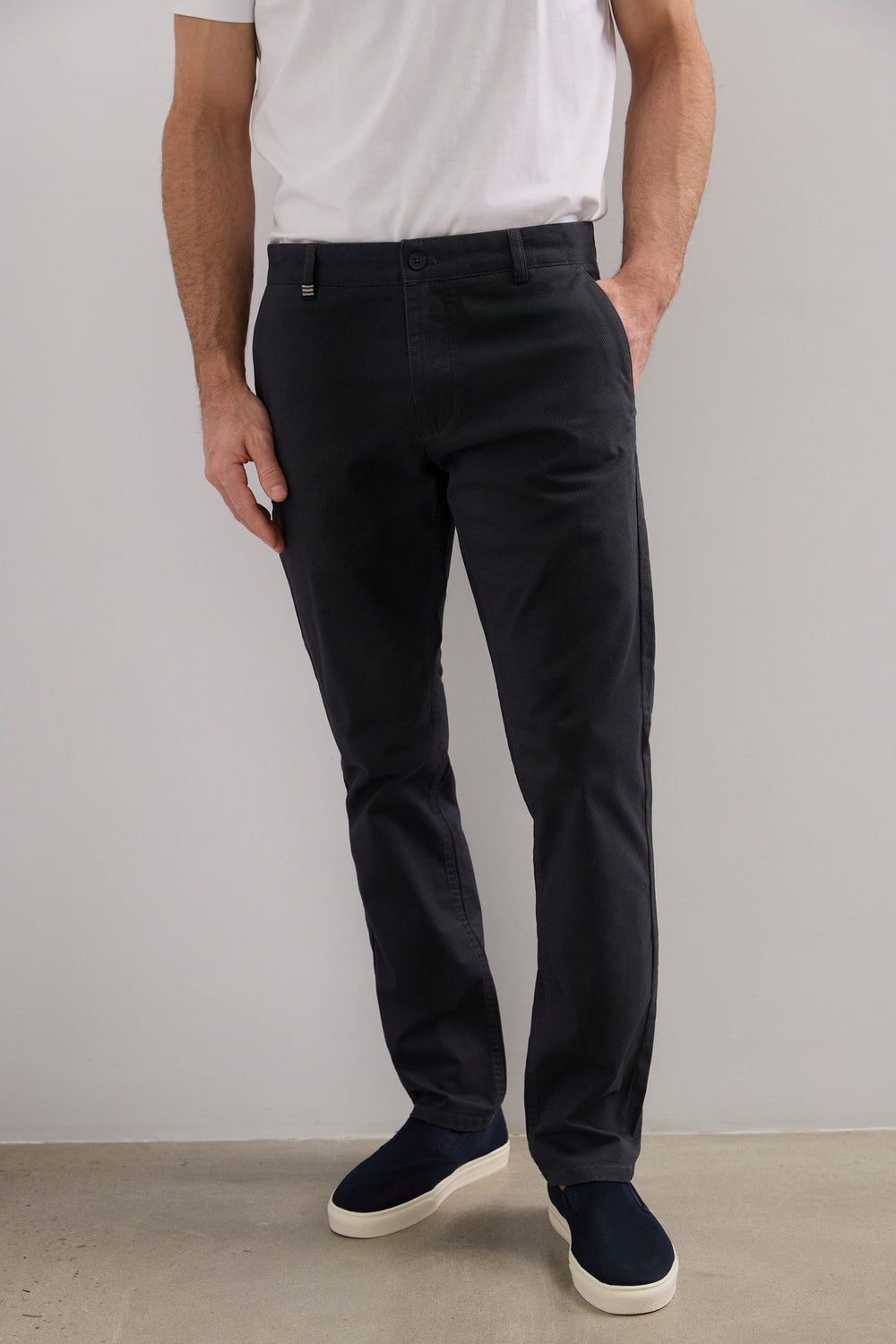 Slim fit printed chino