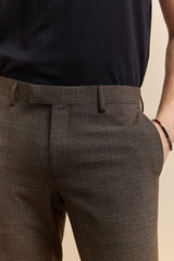 Check Slim fit pant with cuffs