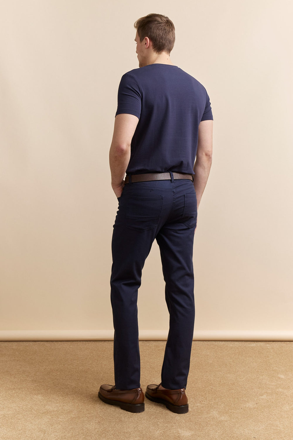 Five pockets textured Slim pant