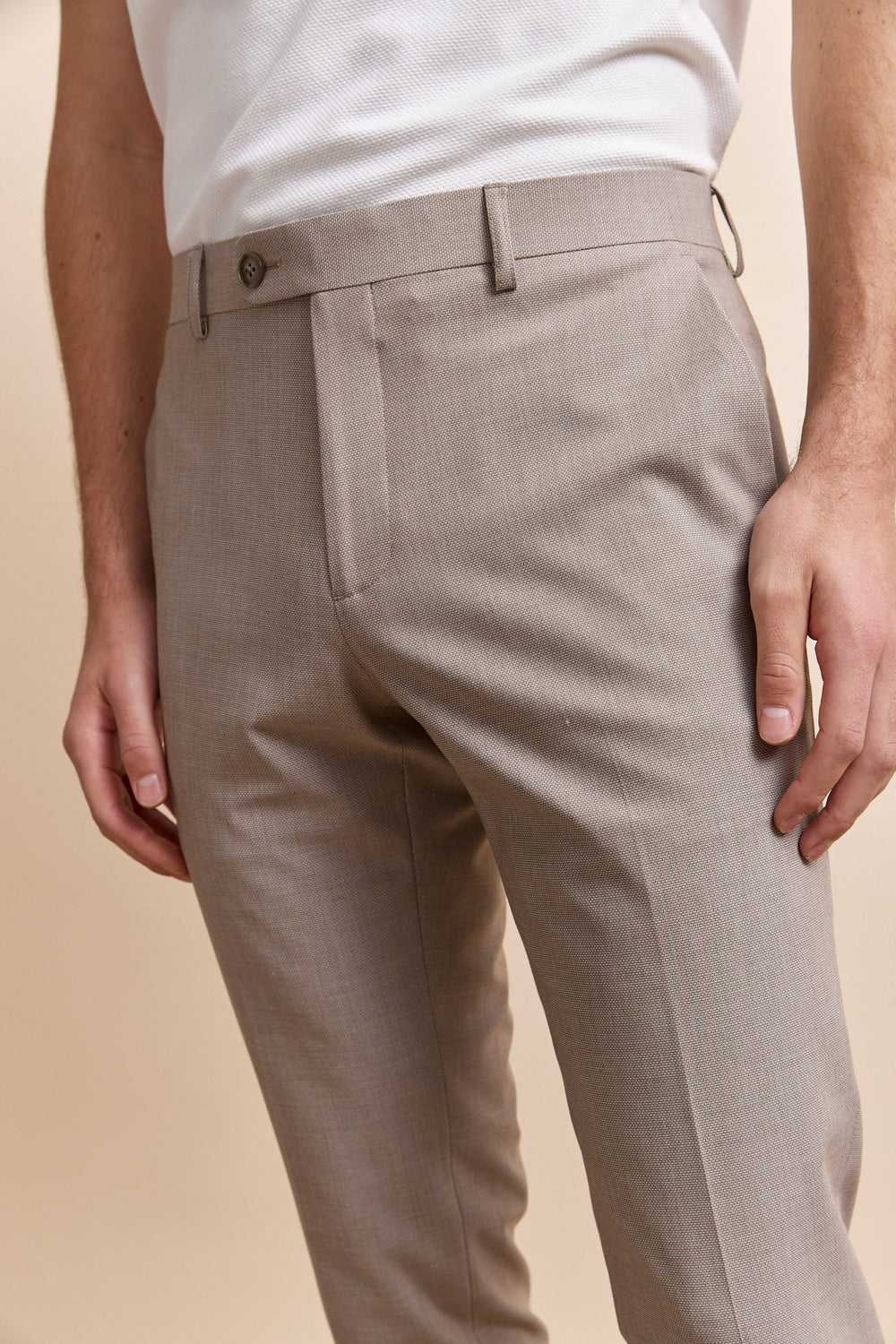 Slim fit textured pant