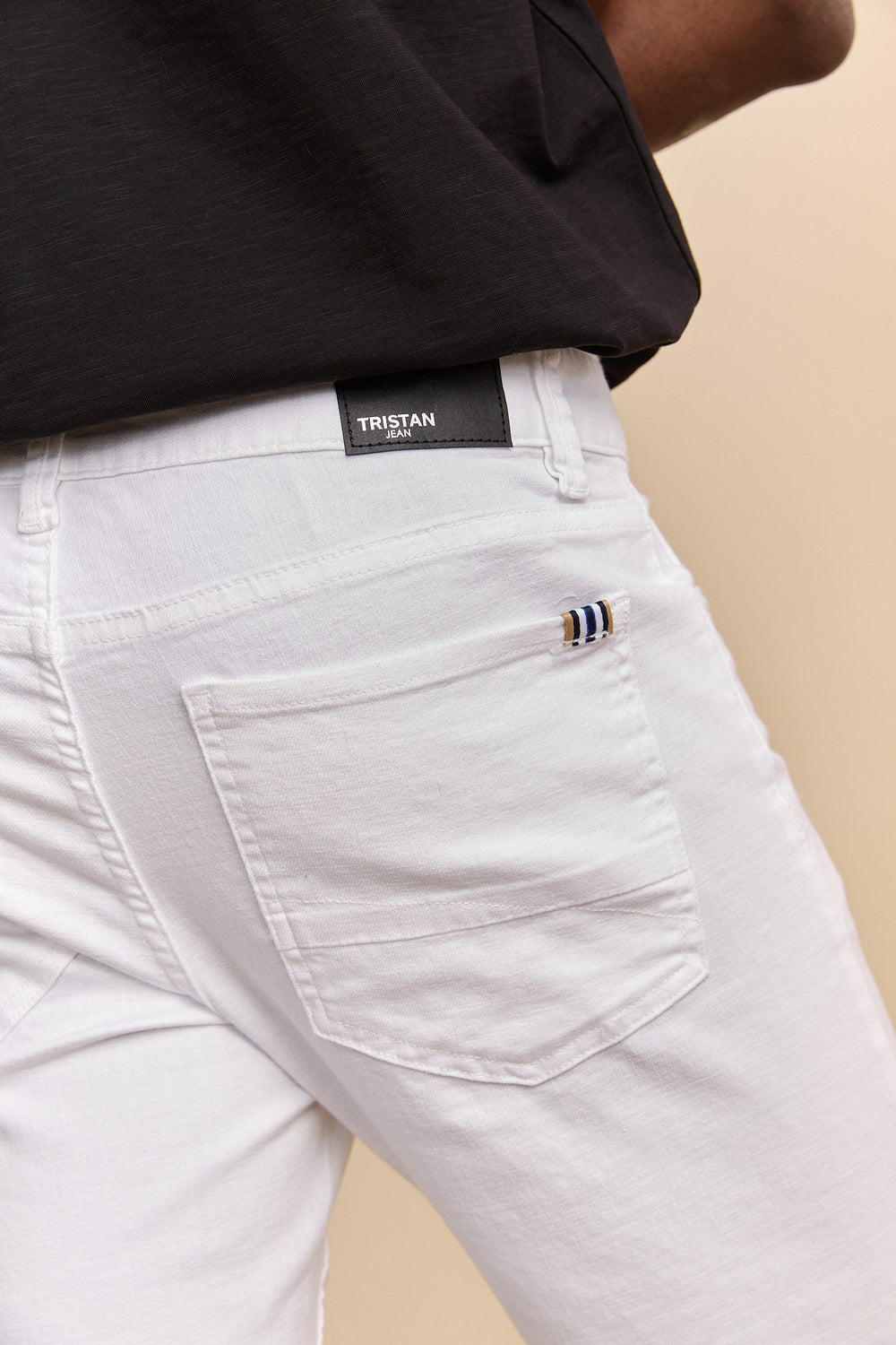 White slim fit pants