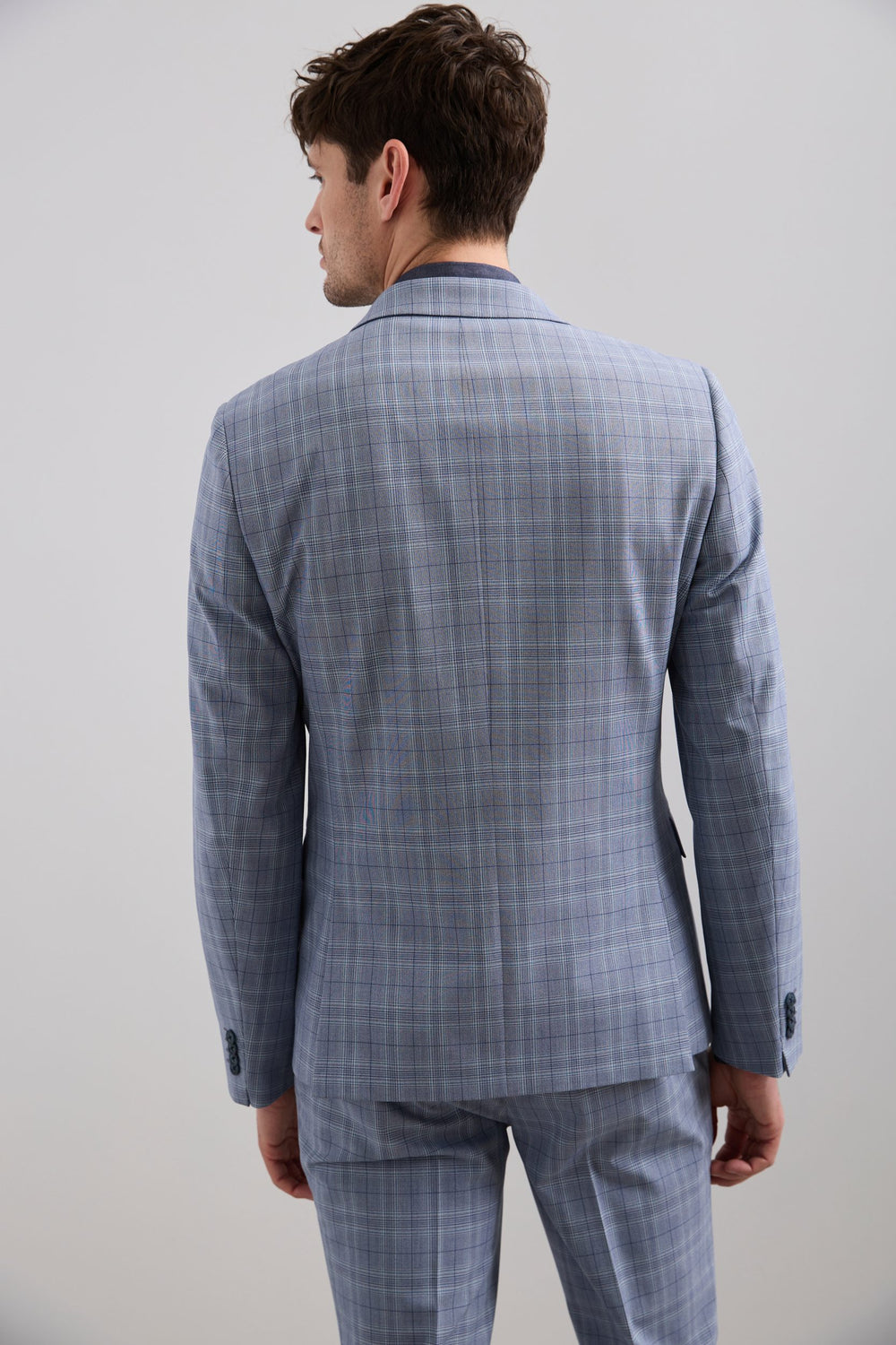 Extra-Fitted Check Blazer