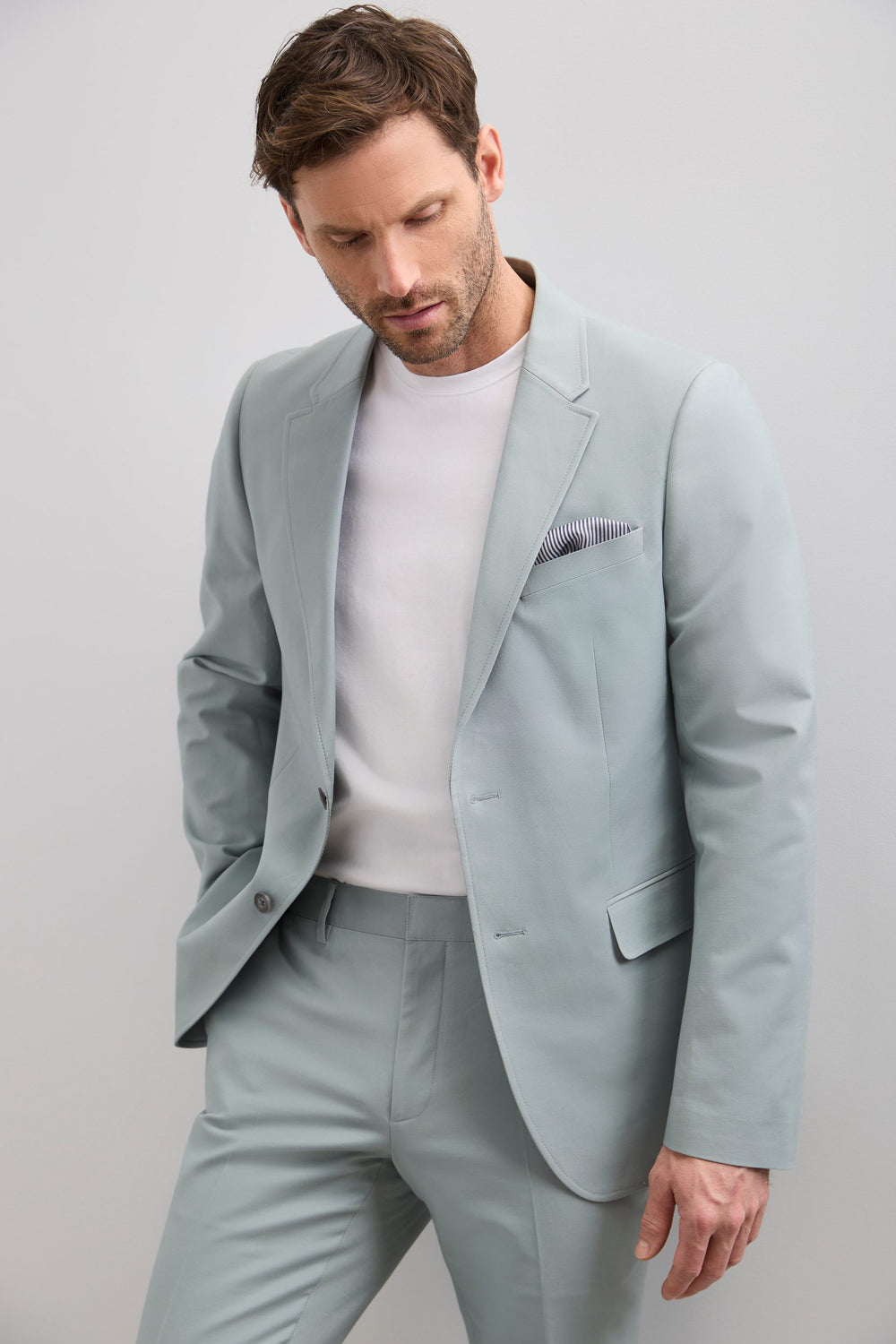 Solid colour extra-fitted blazer