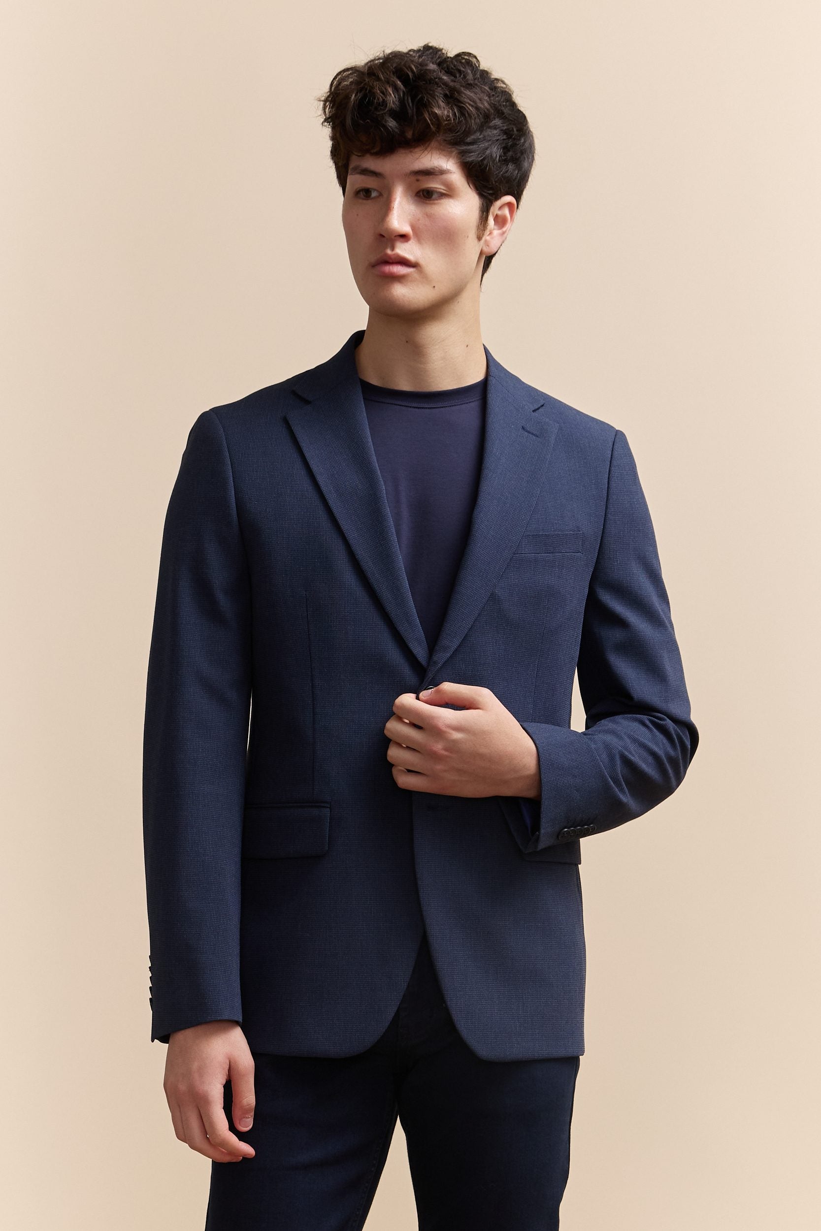 Textured Fitted blazer