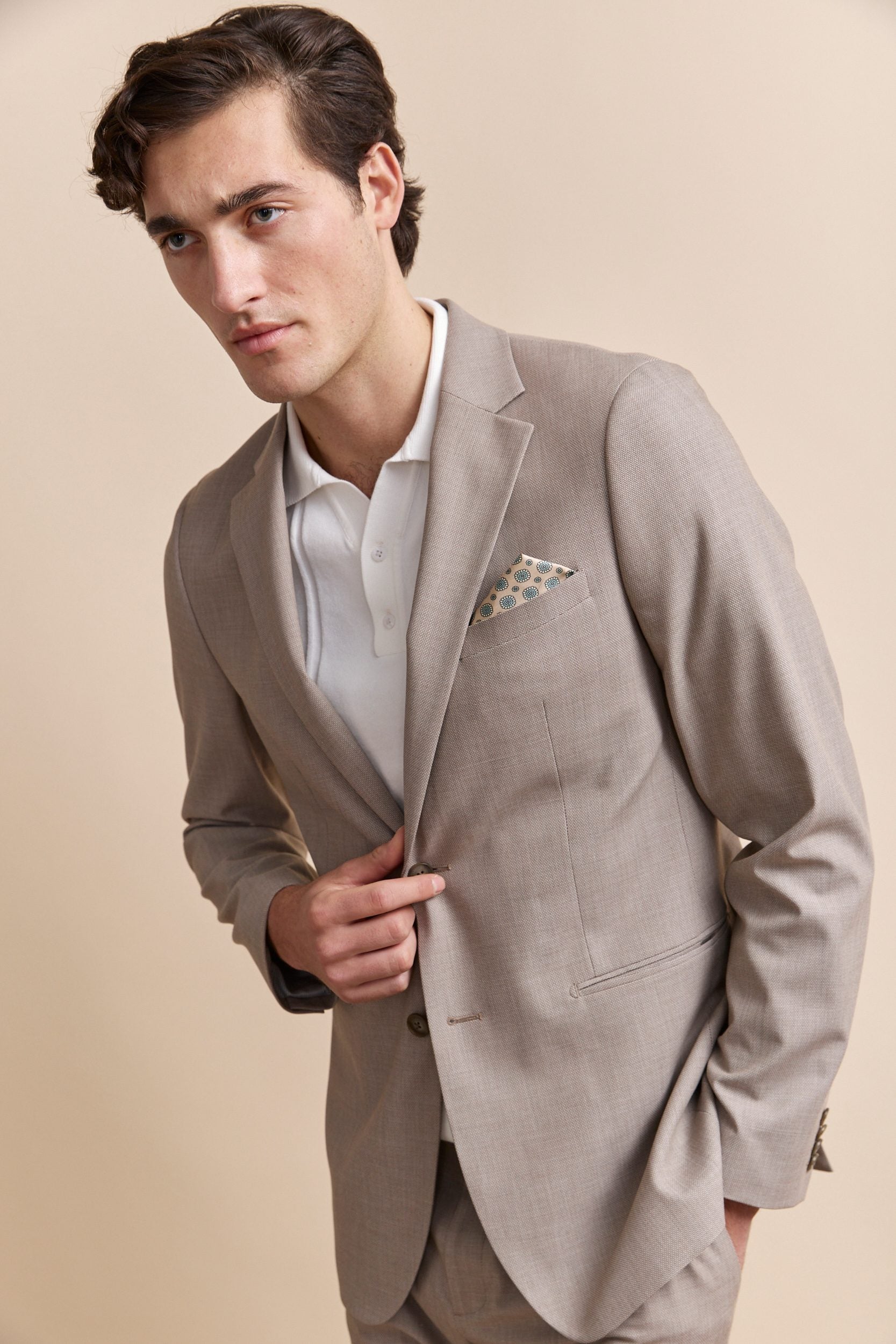 Textured extra-fitted blazer