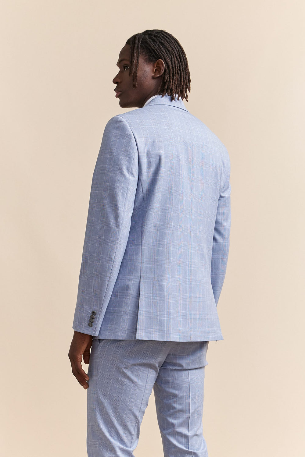 Extra-fitted check blazer