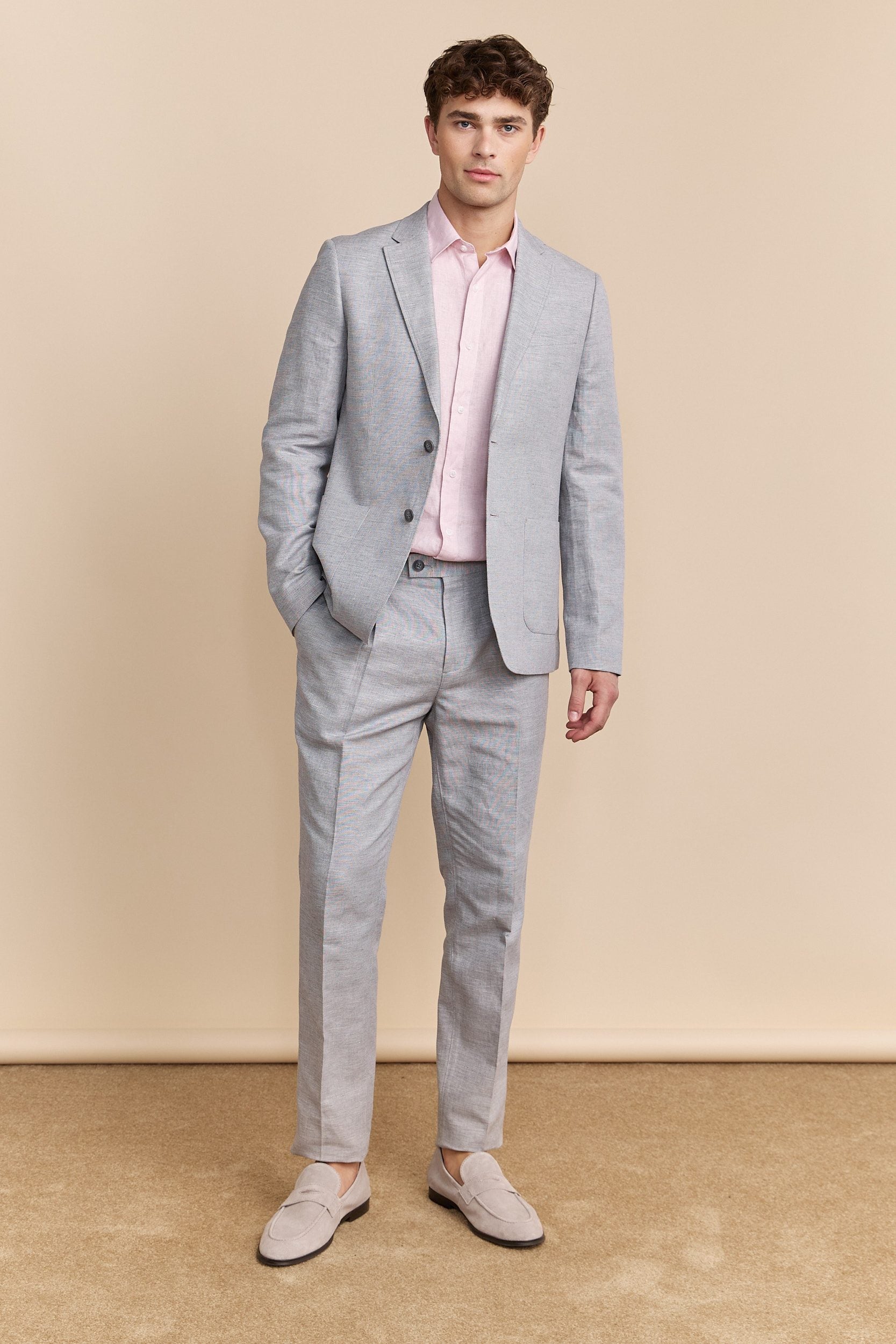 Fitted linen blazer