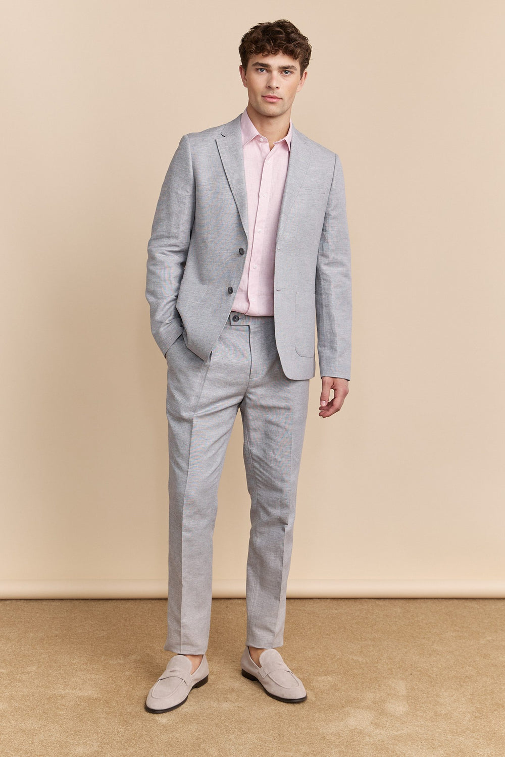Fitted linen blazer