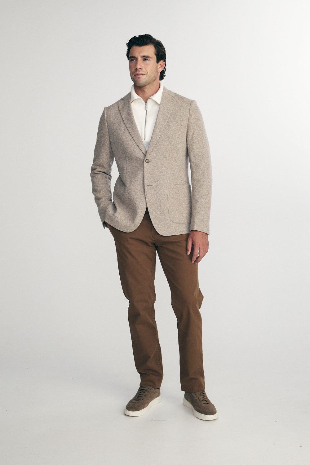 Fitted knit blazer