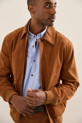 Suede bomber jacket