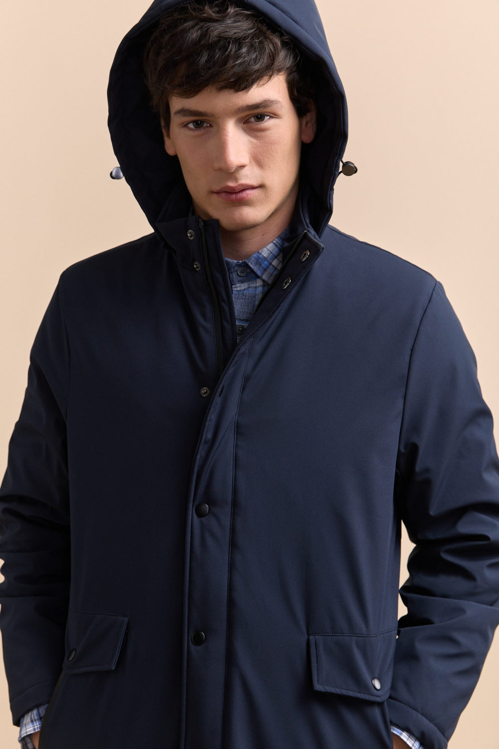 Removable hood sport coat