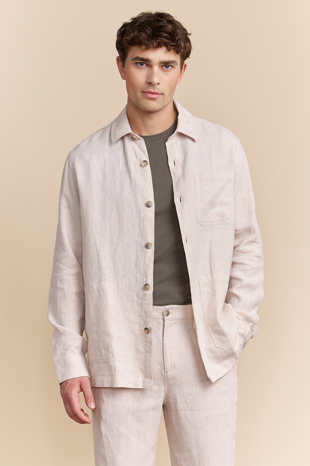 Linen overshirt