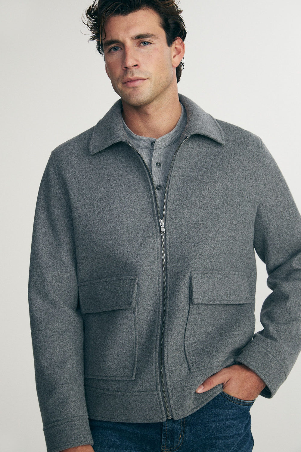 Felted jersey jacket