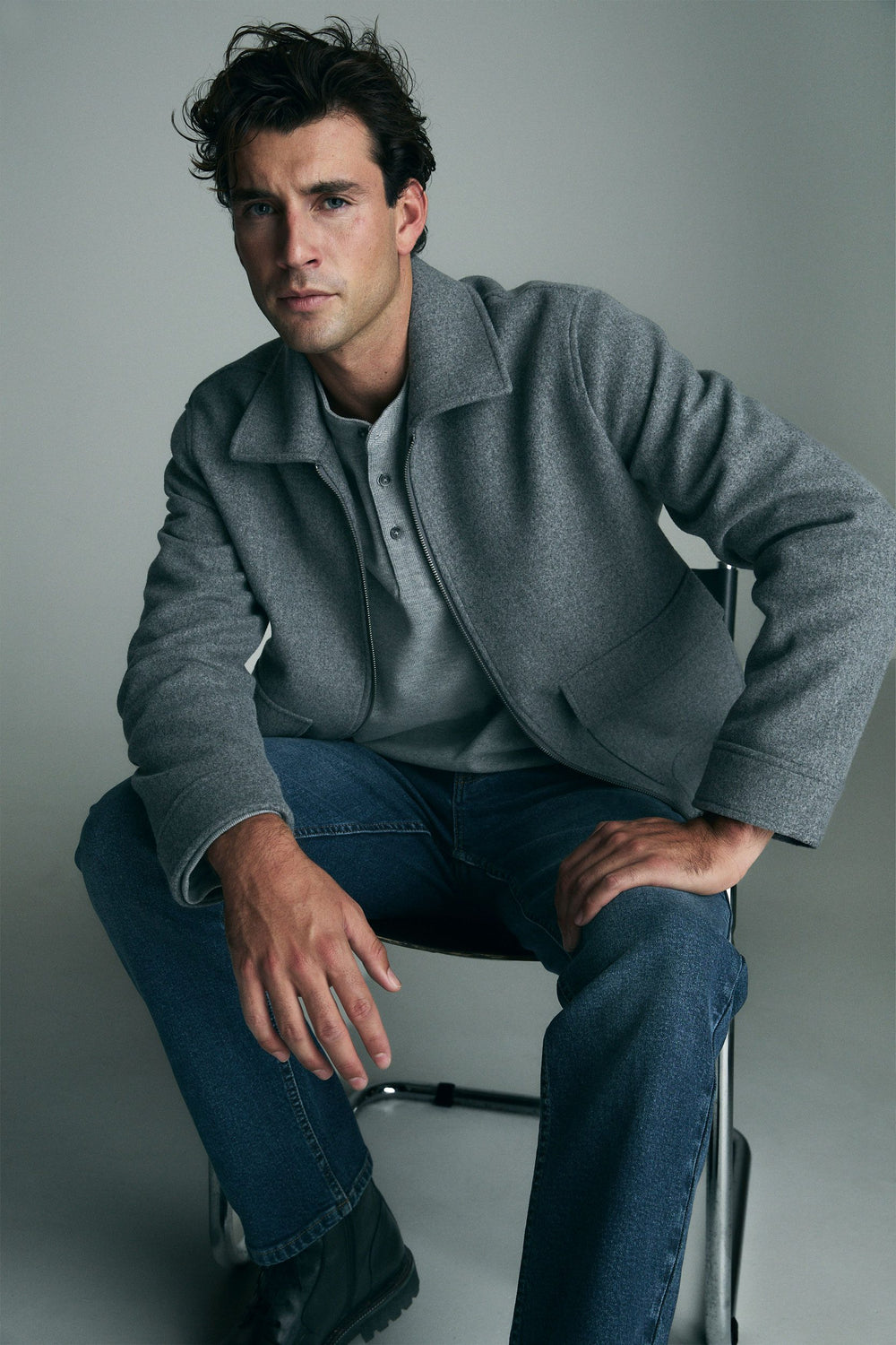 Felted jersey jacket
