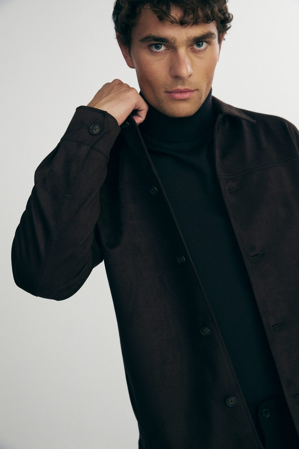 Vegan suede overshirt