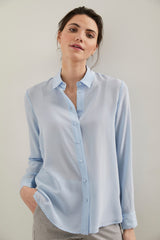 Regular silk shirt