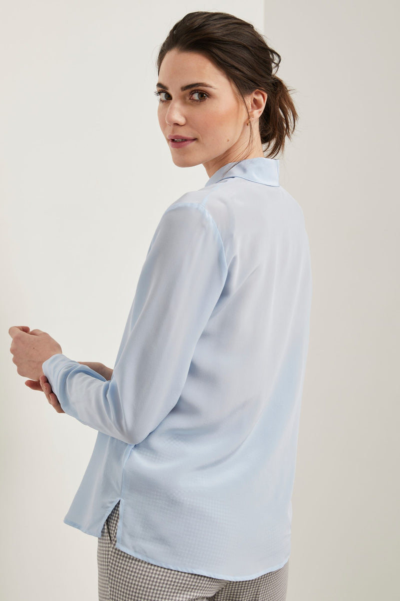 Regular silk shirt