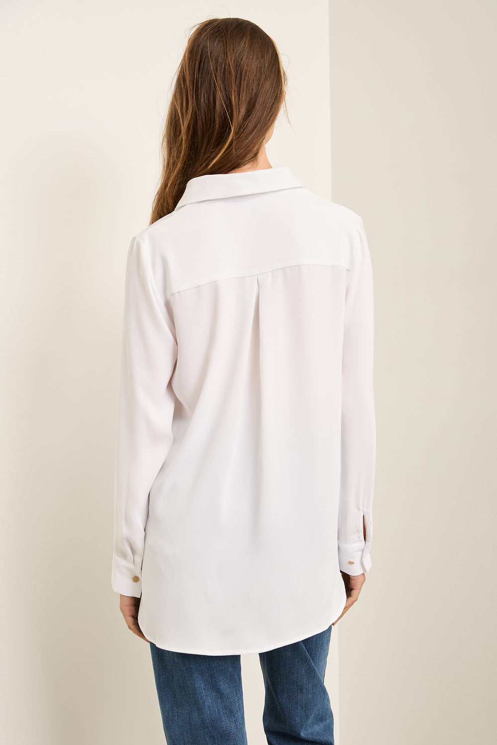 Oversized Blouse With Refined Buttons