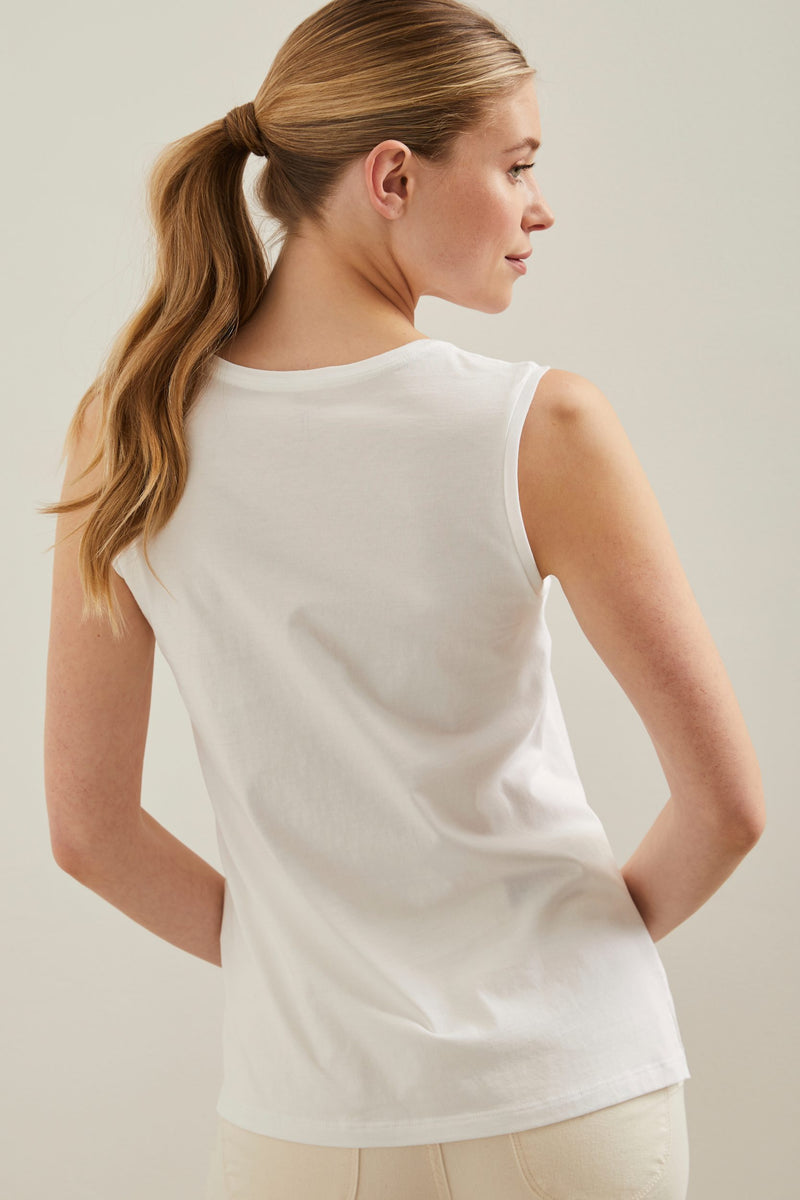 Pima cotton sleeveless top