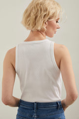 Ribbed sleeveless top