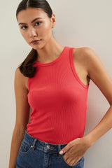 Ribbed sleeveless top