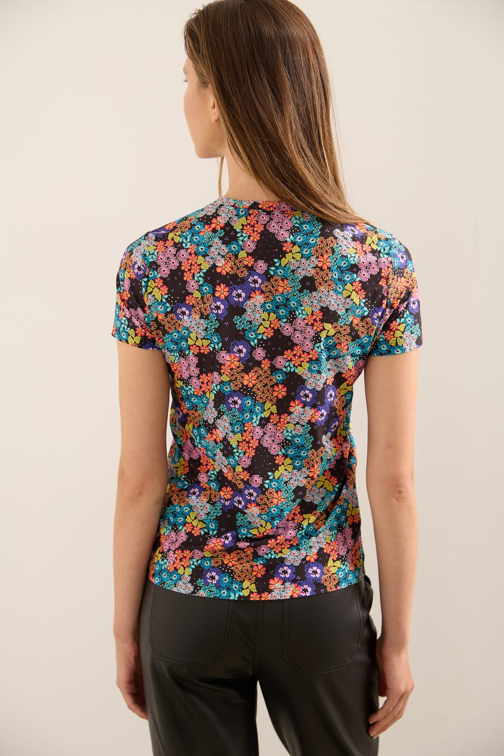 Floral Print Crew Neck T-Shirt