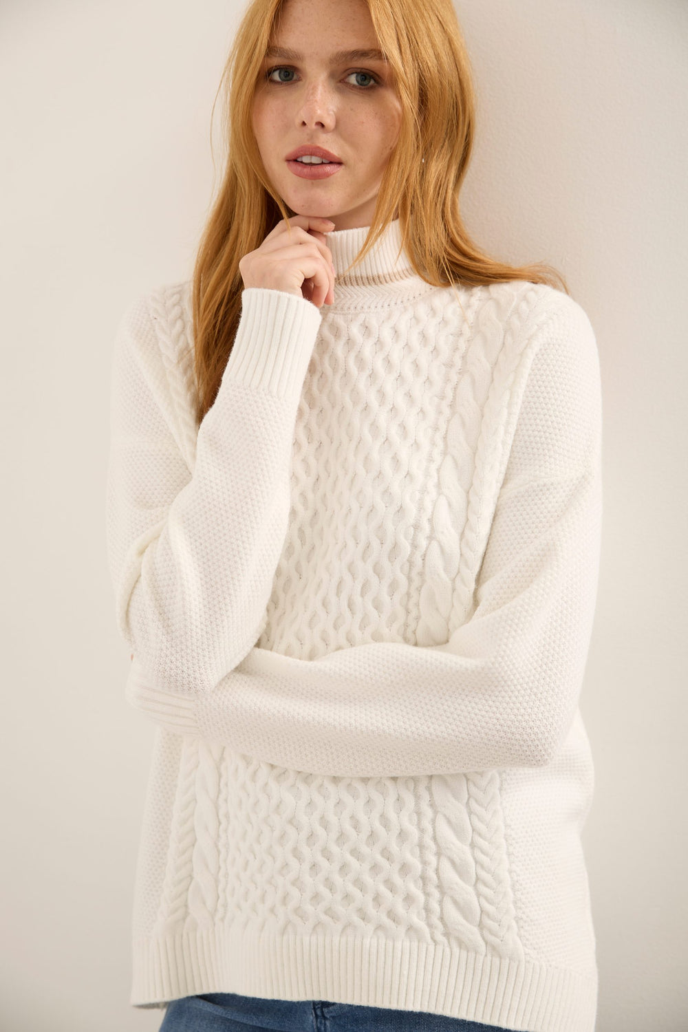 Oversized Cable-Knit Sweater