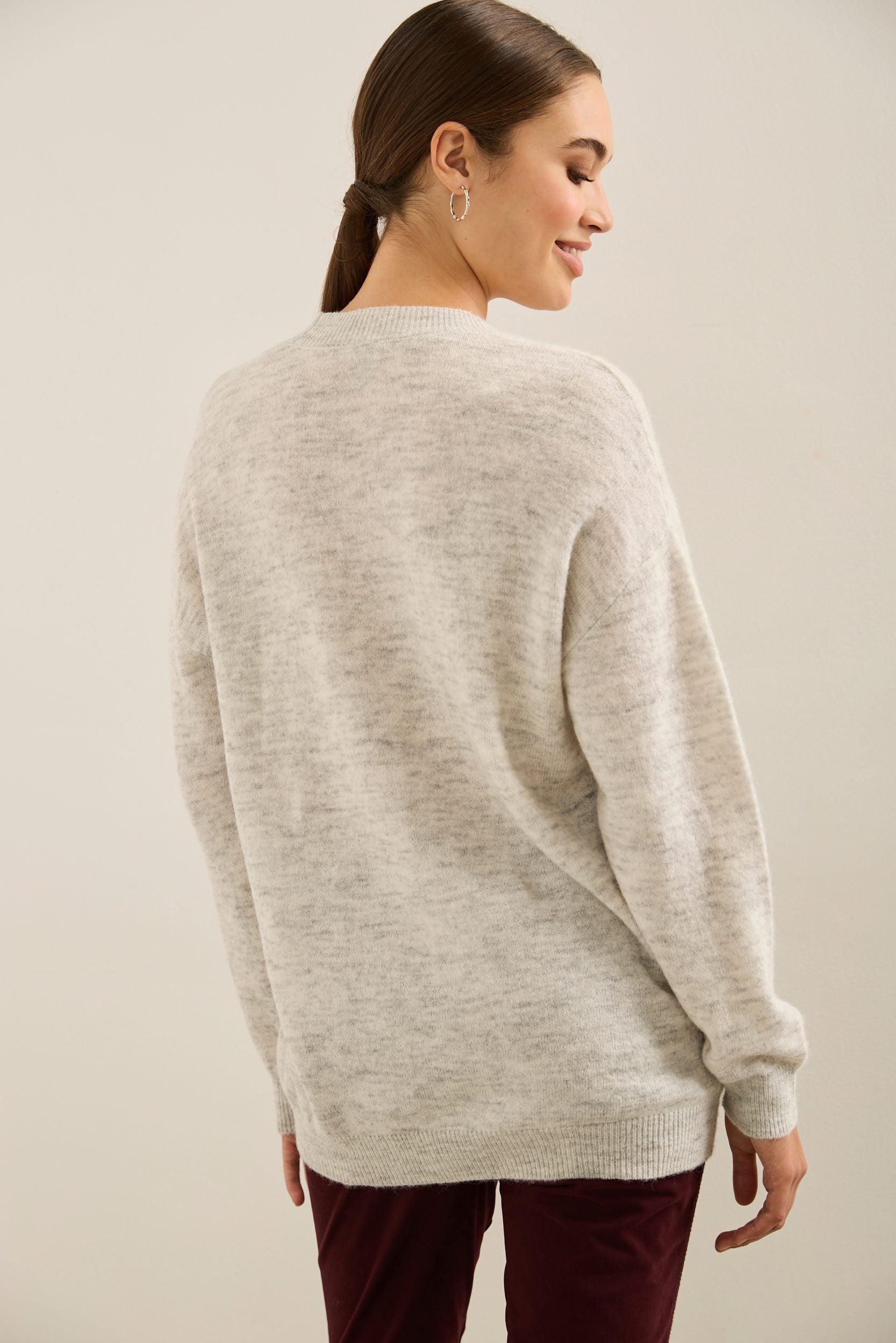 Soft oversized cardigan in woo