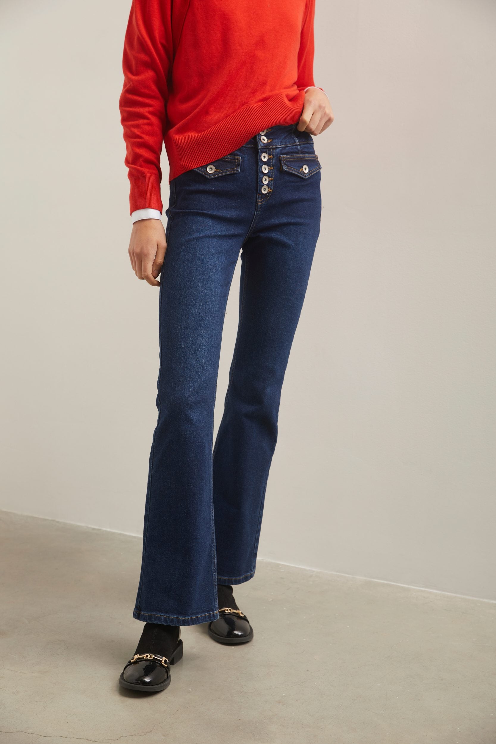 High waist bootcut jeans