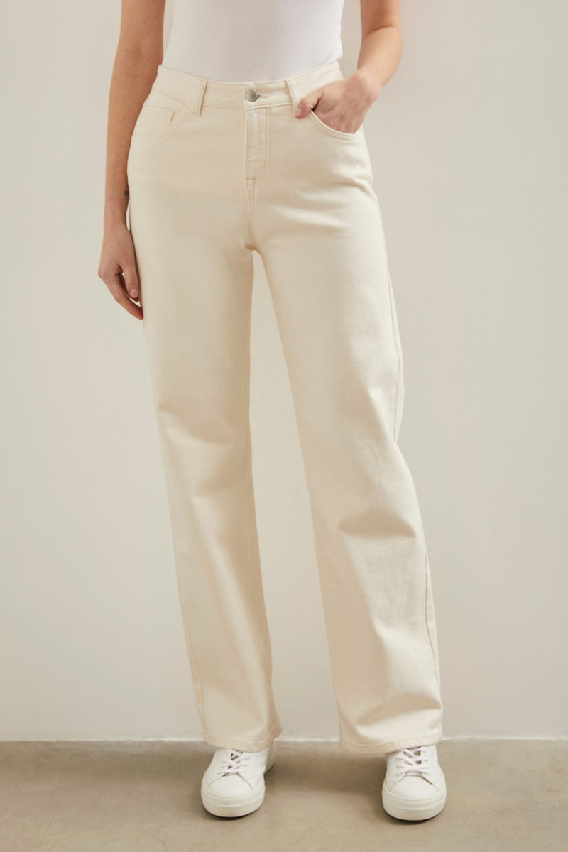 Straight leg high waist pant