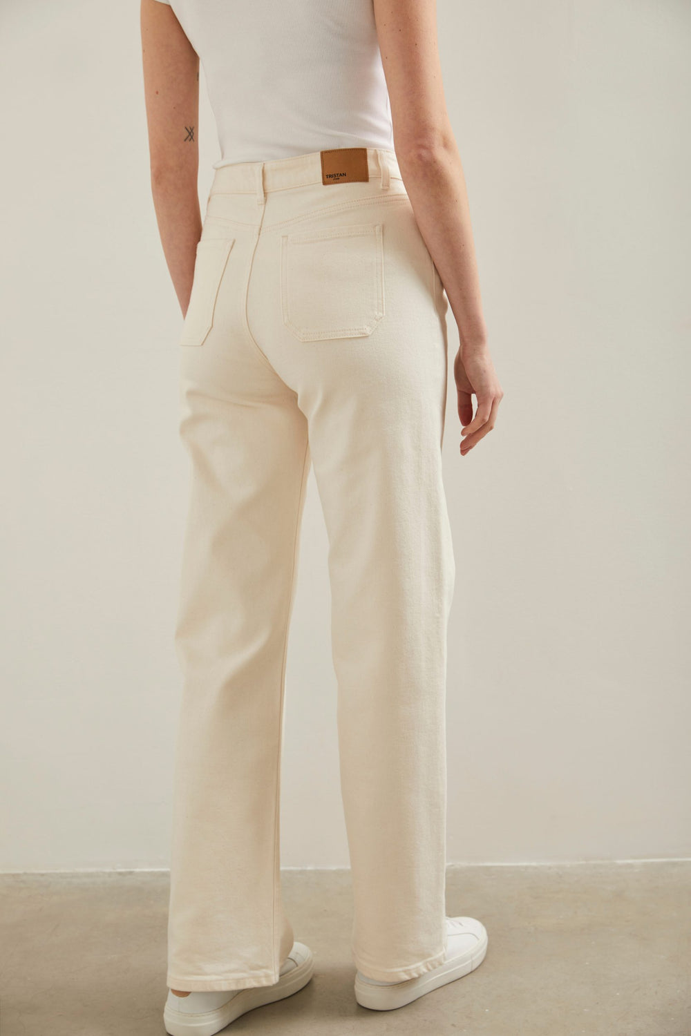 Straight leg high waist pant