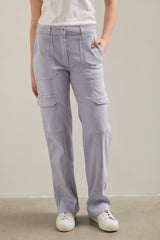 Straight cargo tencel pant