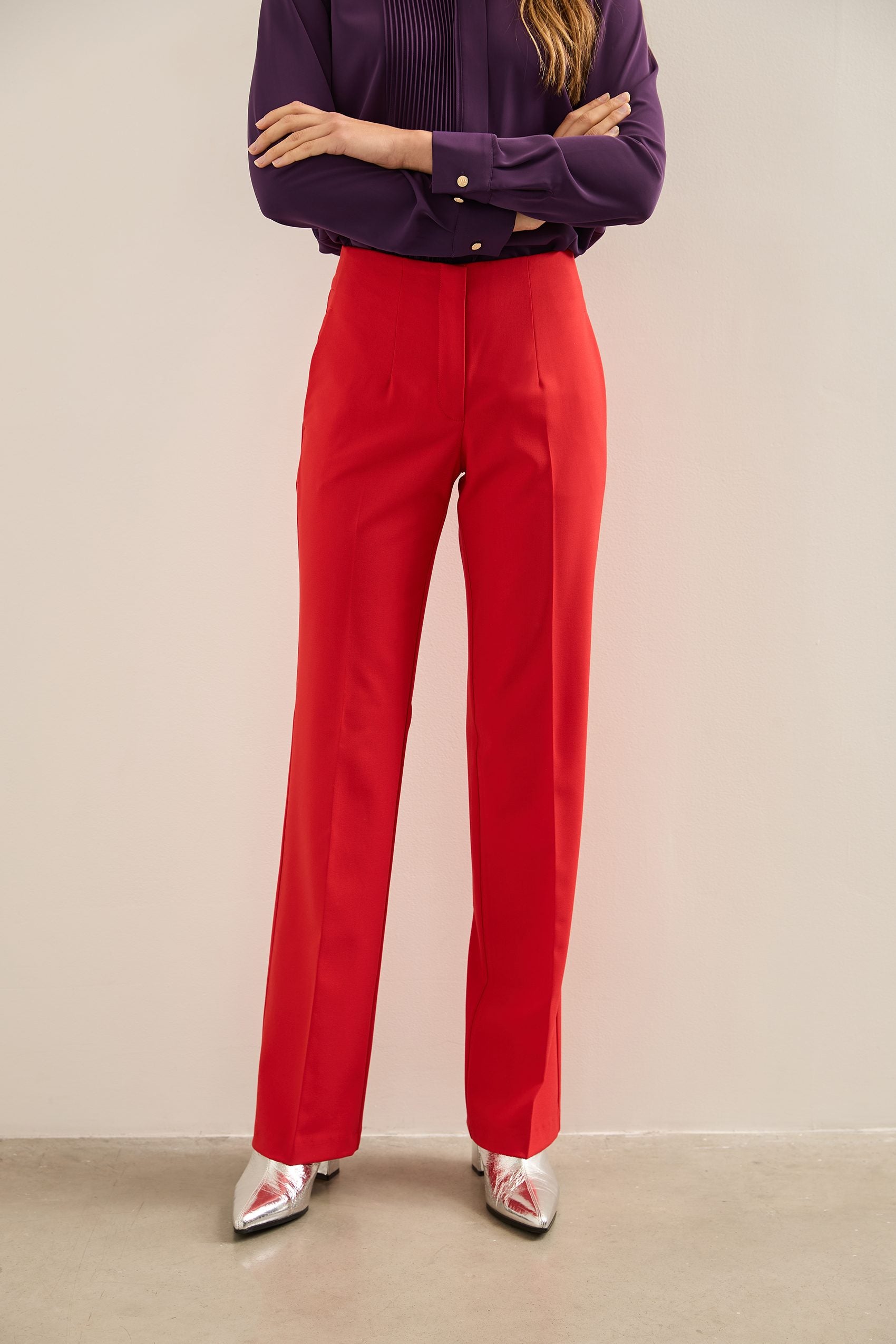 High Waist Straight Pant