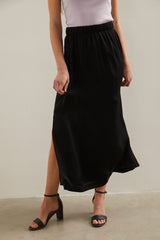 Long skirt with side slits