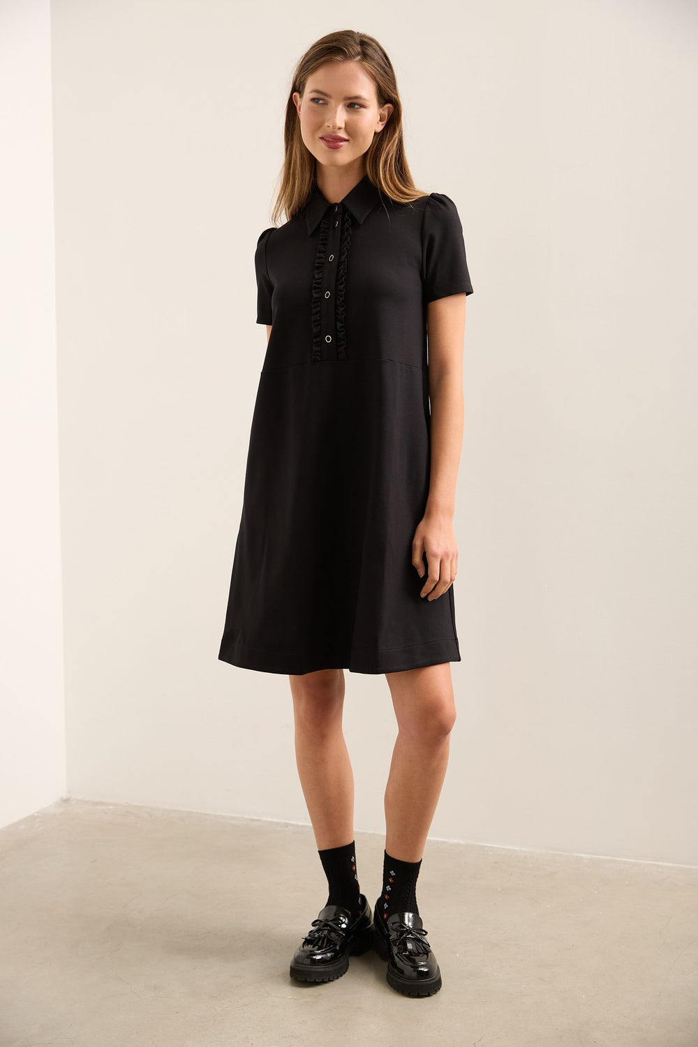 Polo Collar Swing Dress