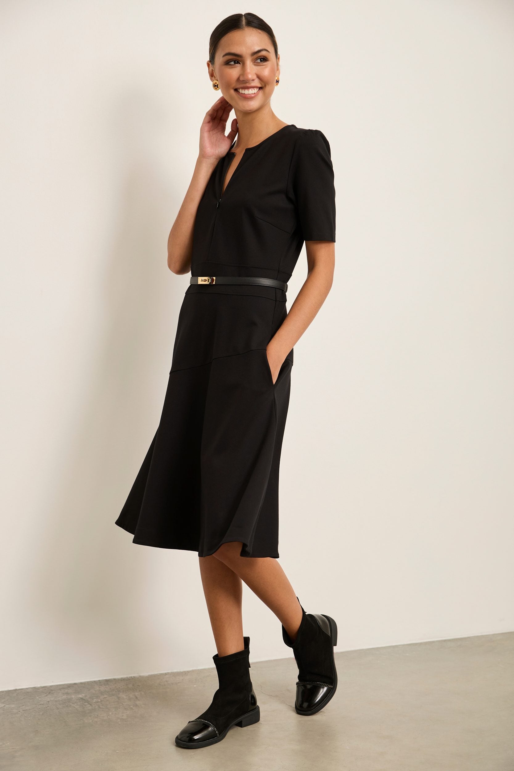 Fit & Flare Ponte Dress