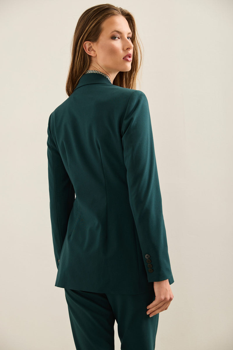 Fitted Blazer With Flap Pockets