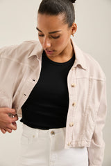 Casual oversized tencel jacket