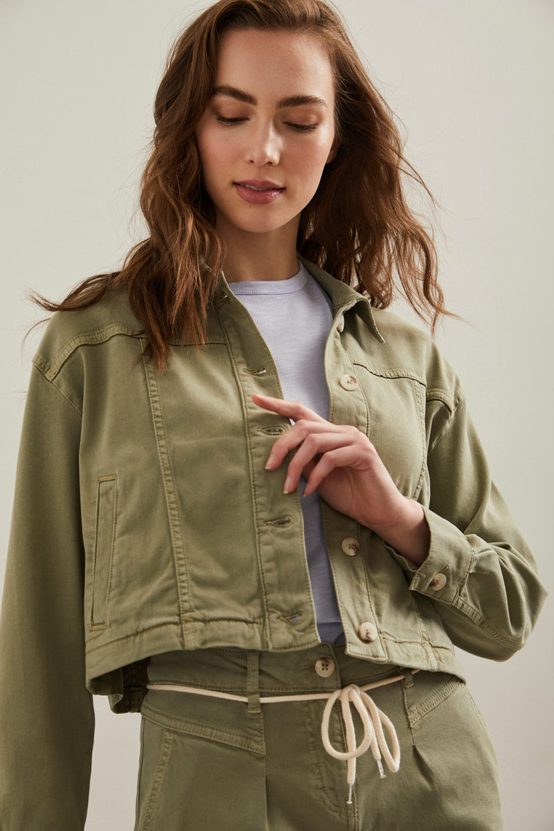 Casual oversized tencel jacket