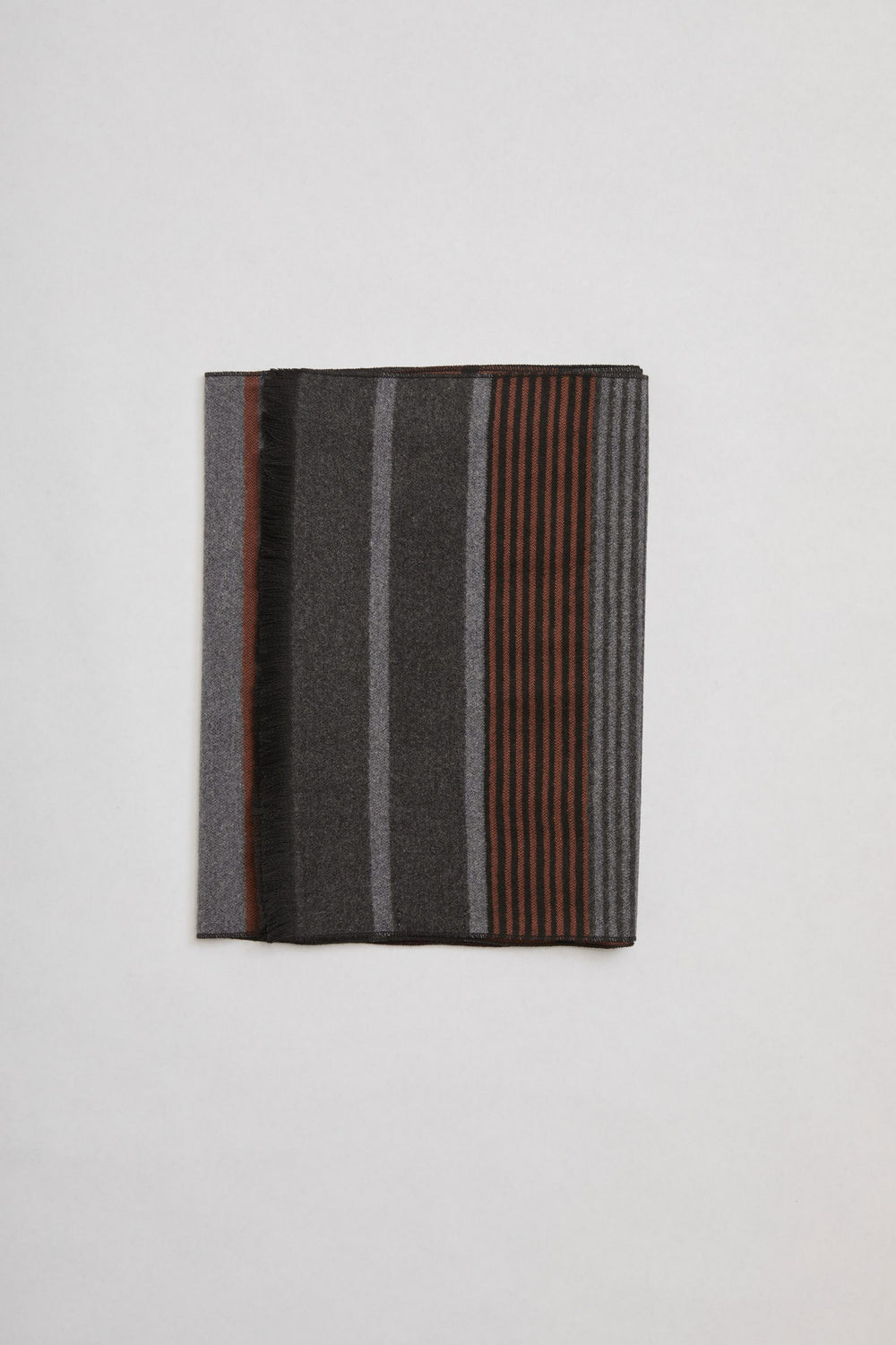 Stripes design brushed scarf