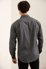 Textured Twill Fitted Shirt