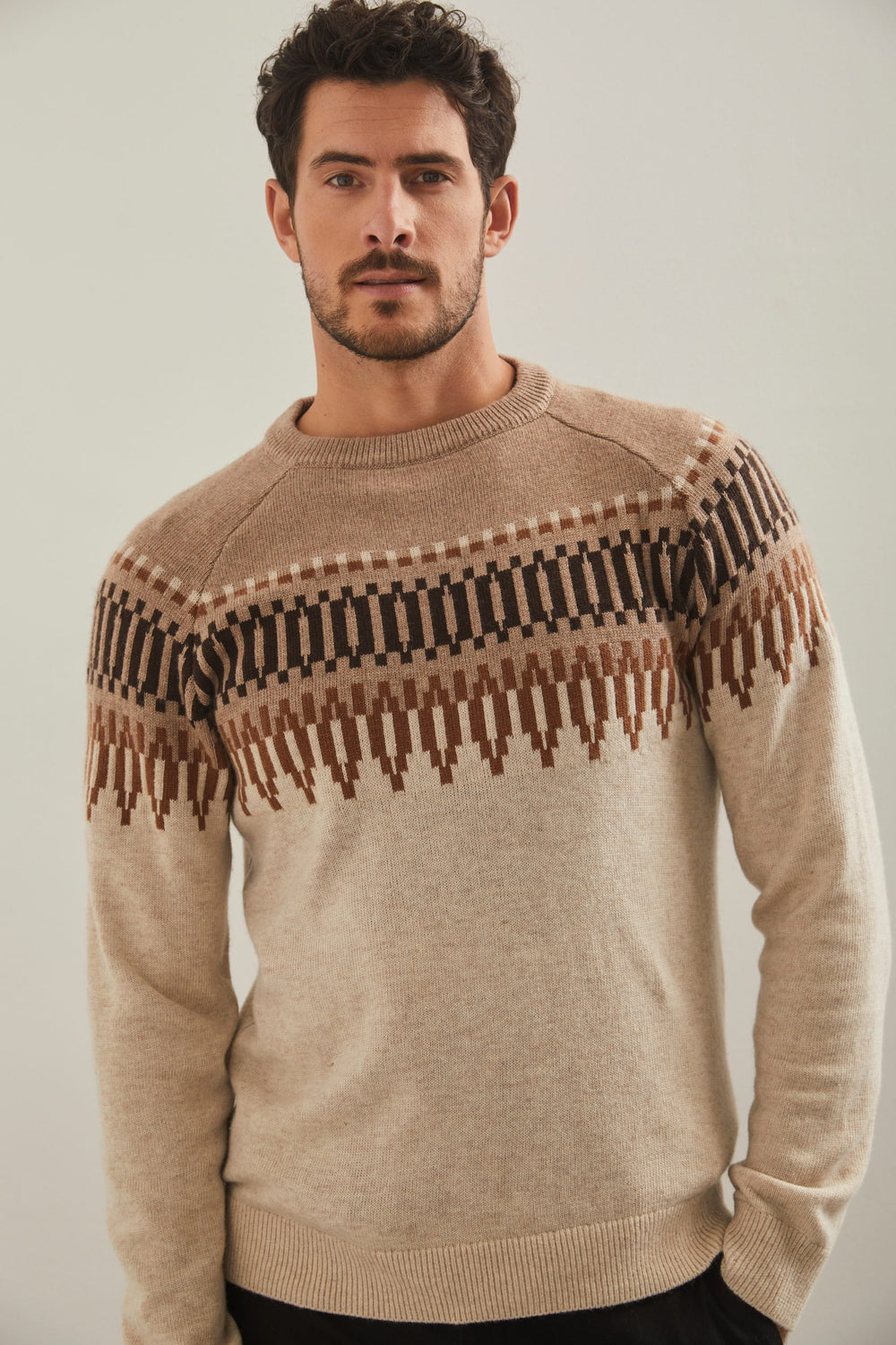 Fair isle crew sweater