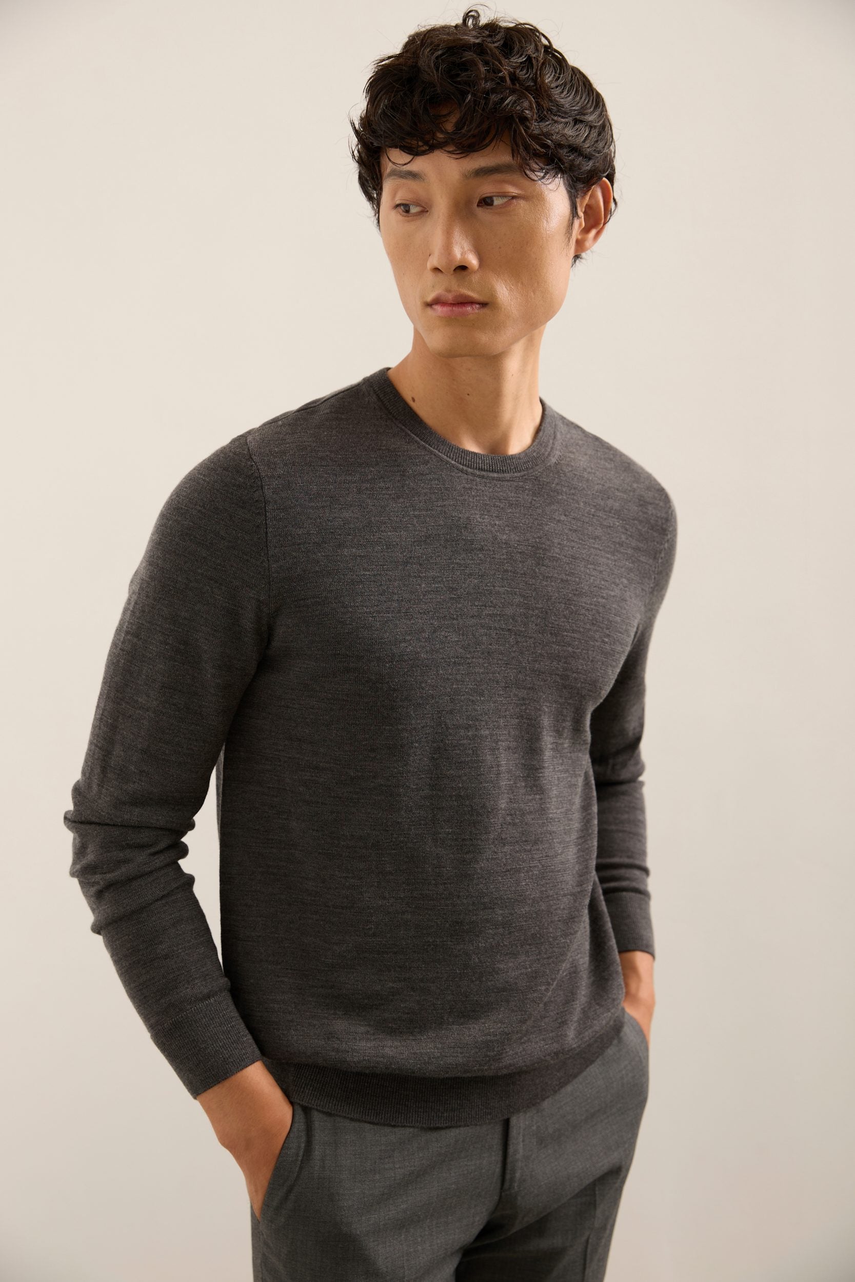 Merino Wool Crew Neck Sweater