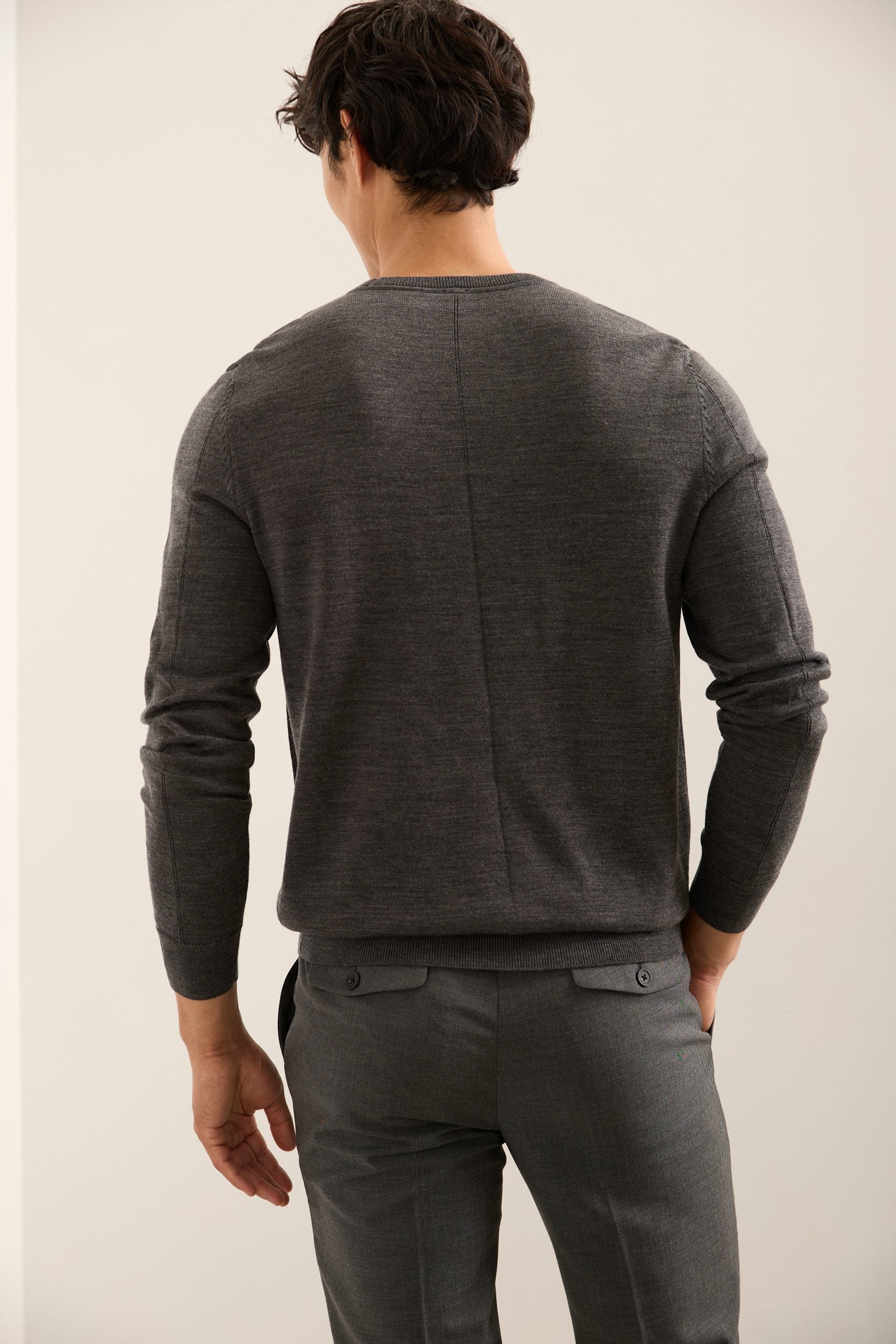 Merino Wool Crew Neck Sweater