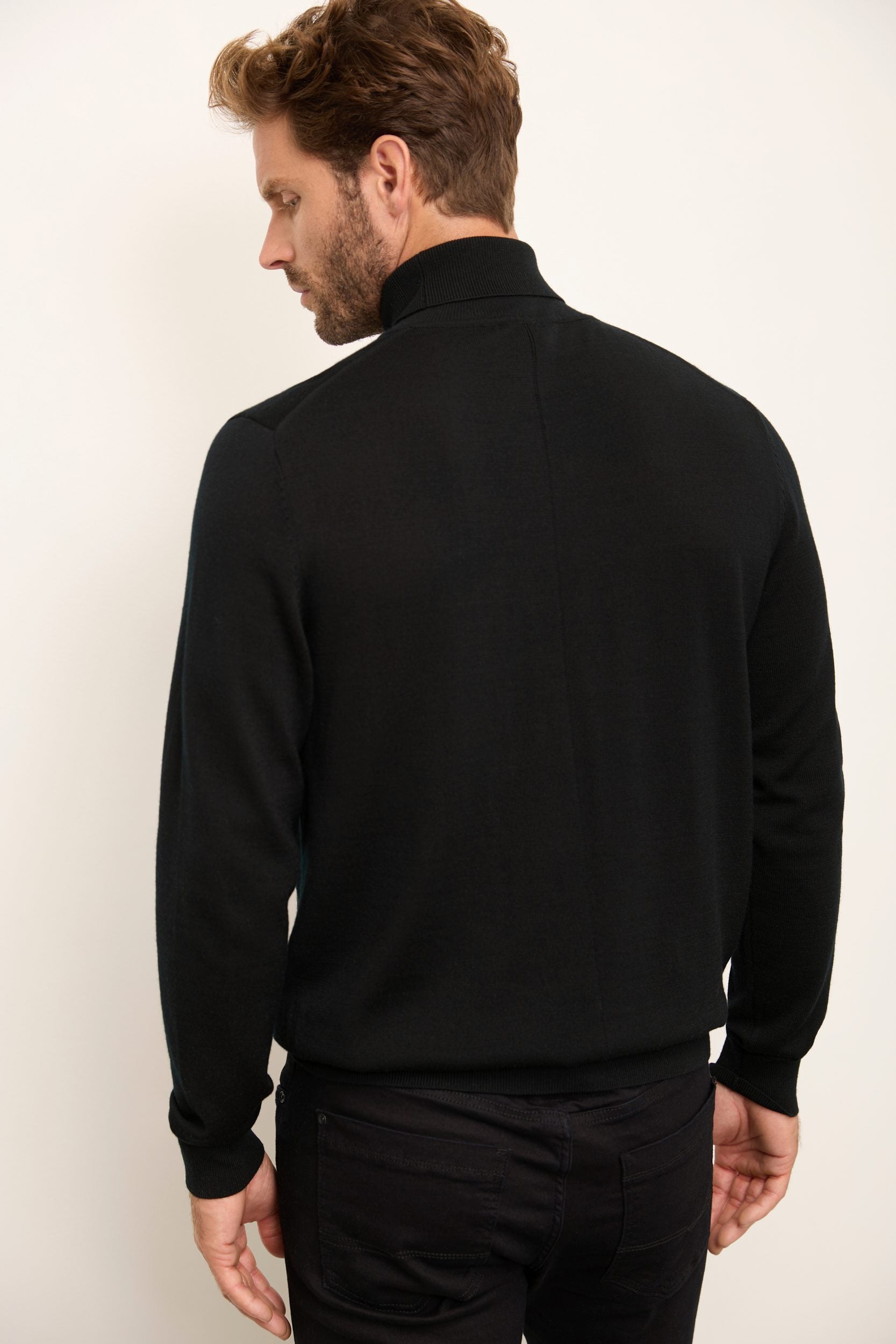 Merino Wool Turtle Neck Sweater